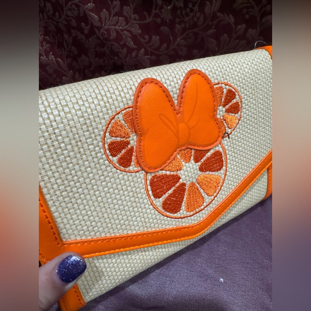 Disney Crossbody Orange and Cream Women's Removable Chain Crossbody Bag - Picture 2 of 5